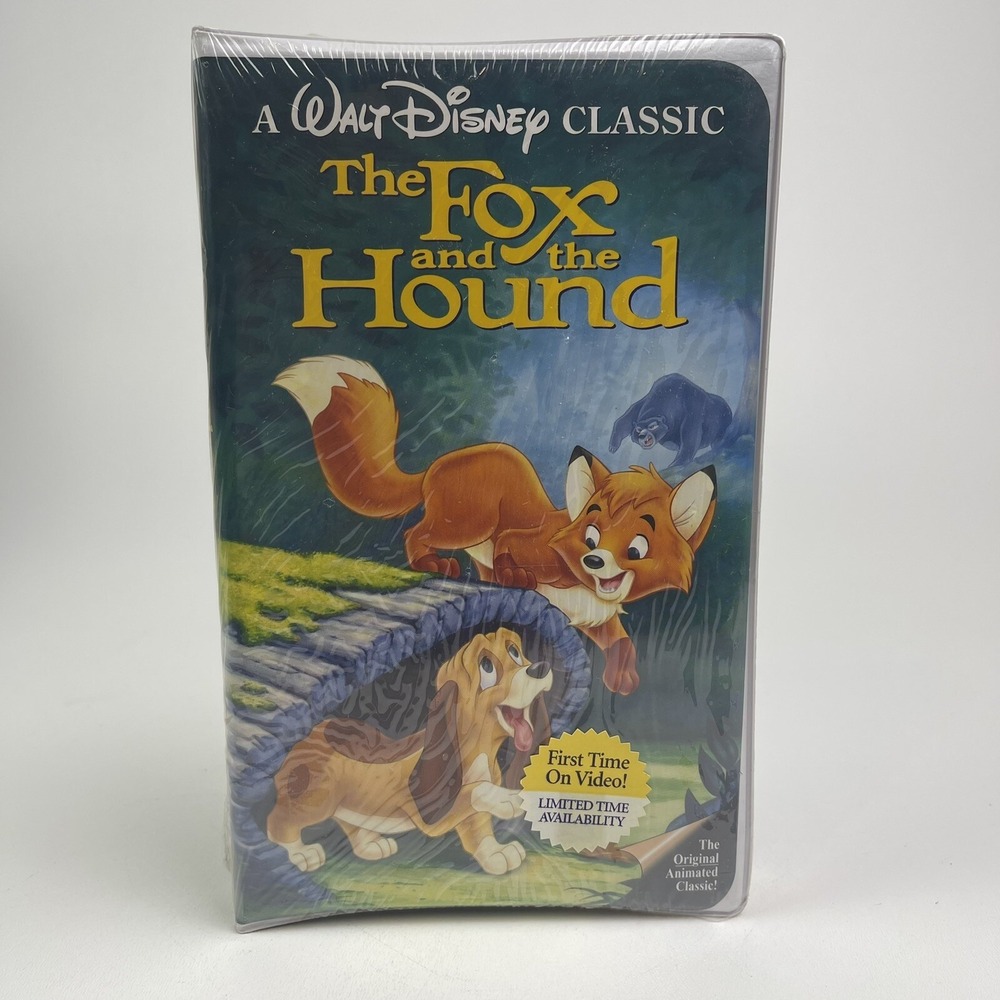 Disney The Fox & the Hound VHS Video Tape Black Diamond‎ Classics Clamshell Case